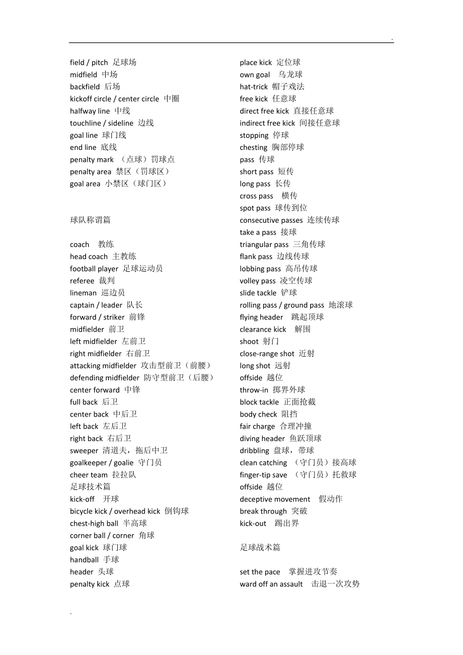 足球英文规则(足球的规则英文版)  第2张